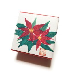 画像1: 甘口ちりめん山椒小箱入　【ポインセチア】　＊季節限定デザイン＊