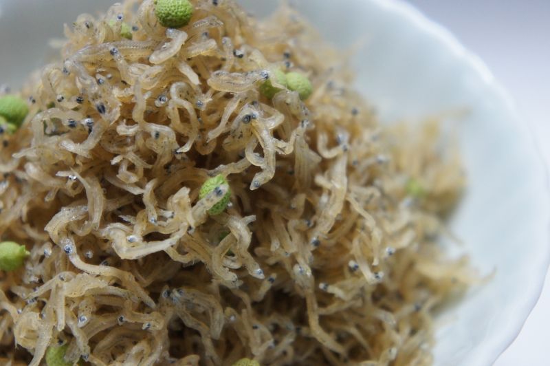 画像2: ちりめん山椒小箱入　【枝垂れ桜(きいろ)】　＊季節限定デザイン＊